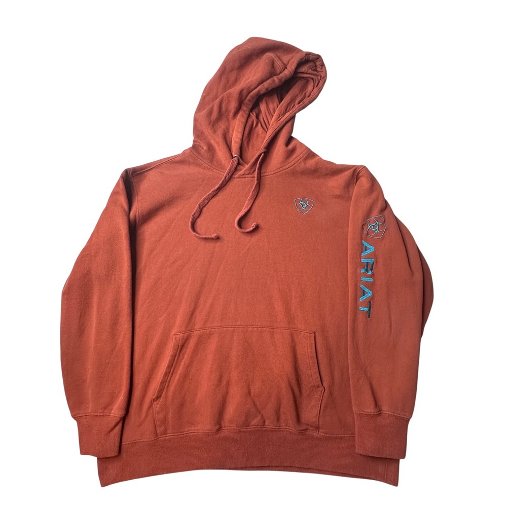 Ariat Hoodie Womens XL 10036553 Emb Logo BB MU Swtshrt Burnt Orange Pullover